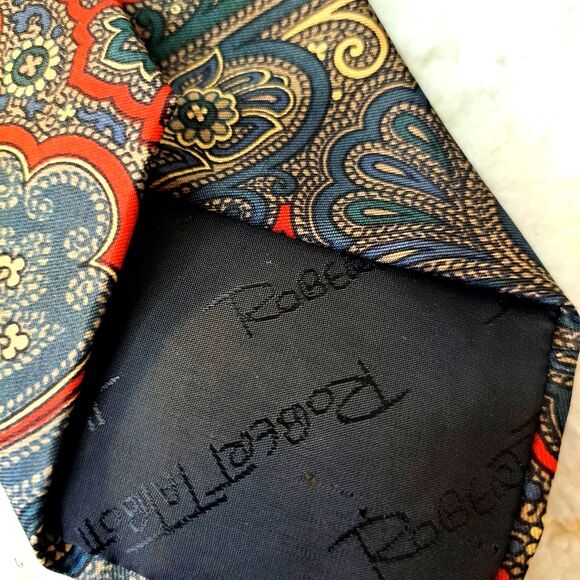 Robert Talbott for Satel's Silk Paisley Necktie Handmade (rare) Vintage Tie - Picture 8 of 10